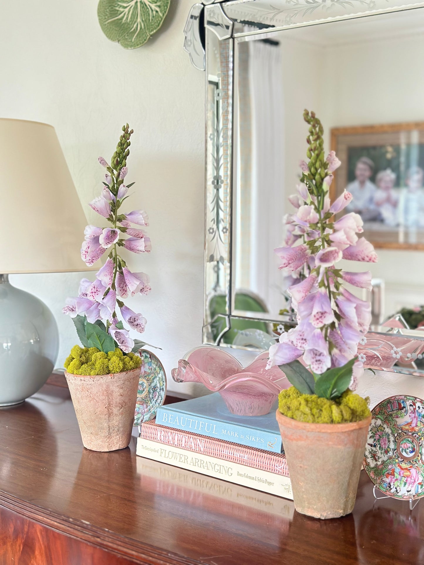Lavender Foxglove + Terracotta Pot