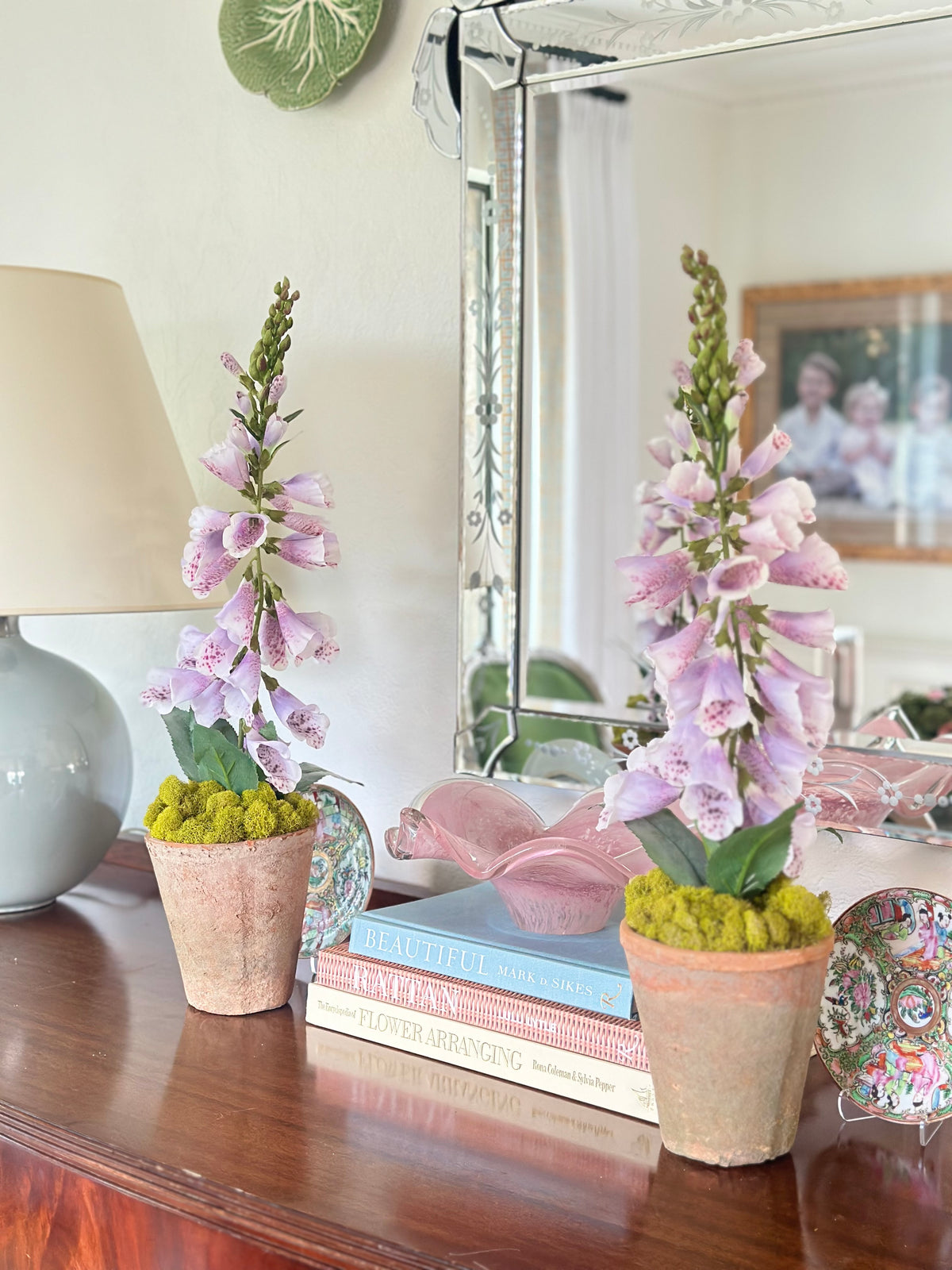 Lavender Foxglove + Terracotta Pot