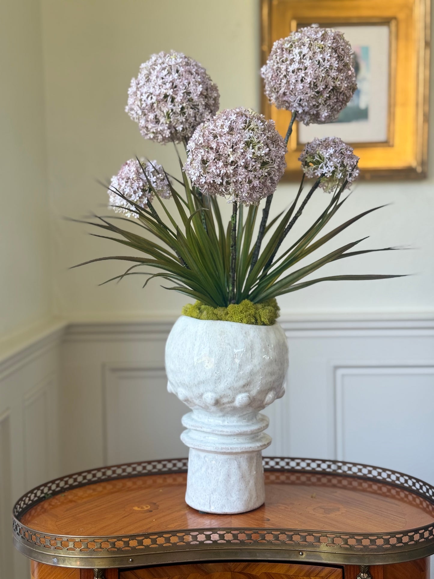 Merritt Pot + Faux Lavender Allium