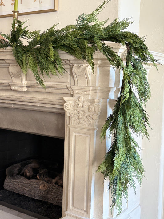 6ft Deluxe Faux Cedar Garland