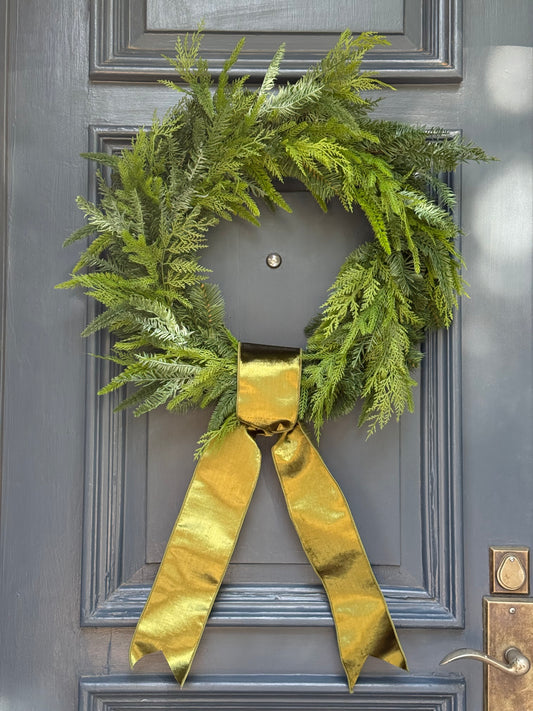 4” Velvet Sash in Moss Green