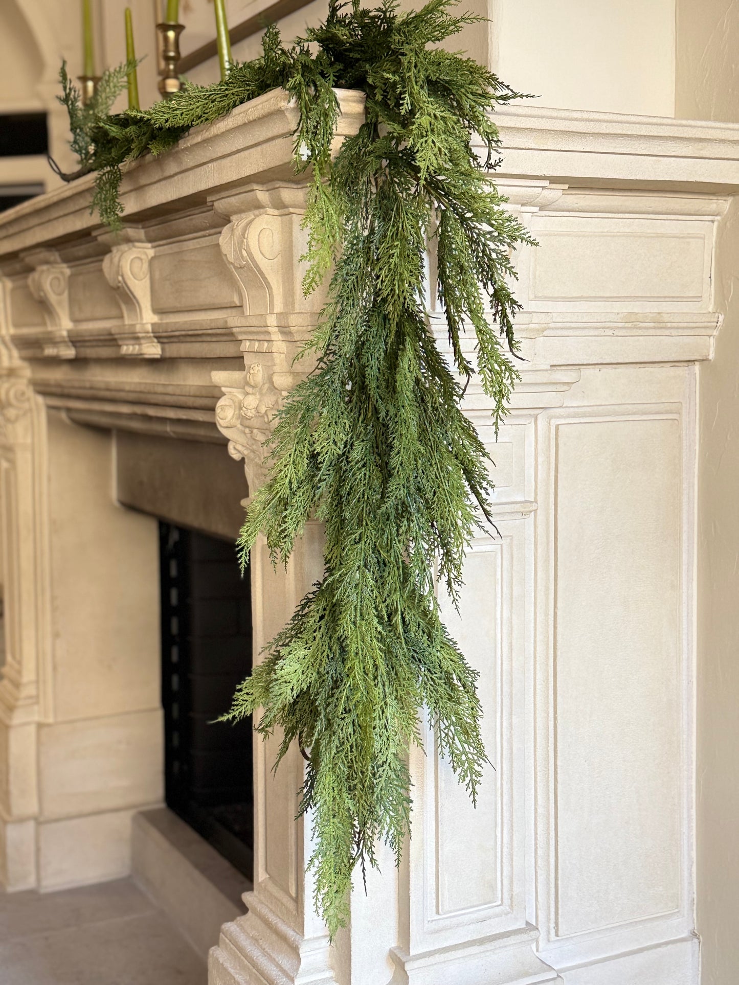 6ft Deluxe Faux Cedar Garland