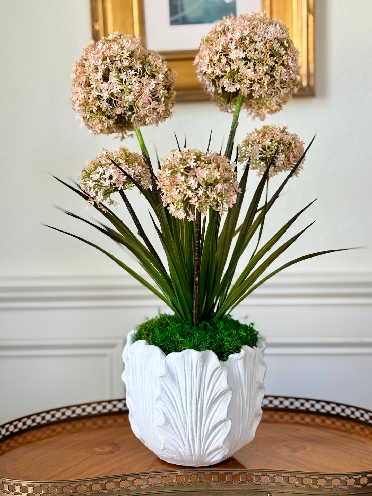 Cabbage Pot + Faux Pink Allium