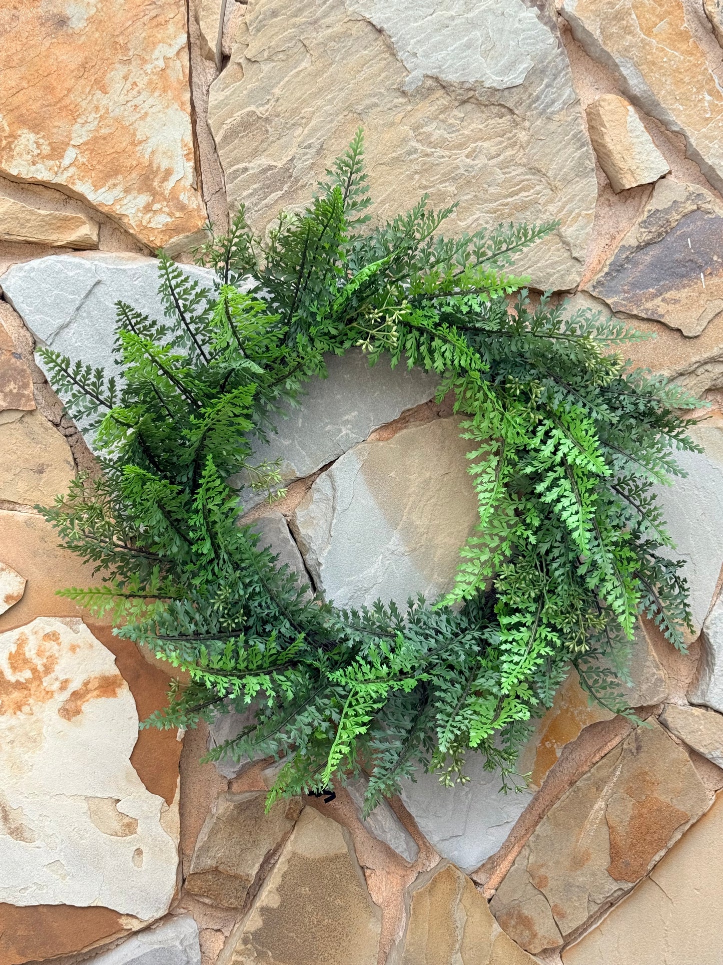 24” UV Faux Fern Wreath