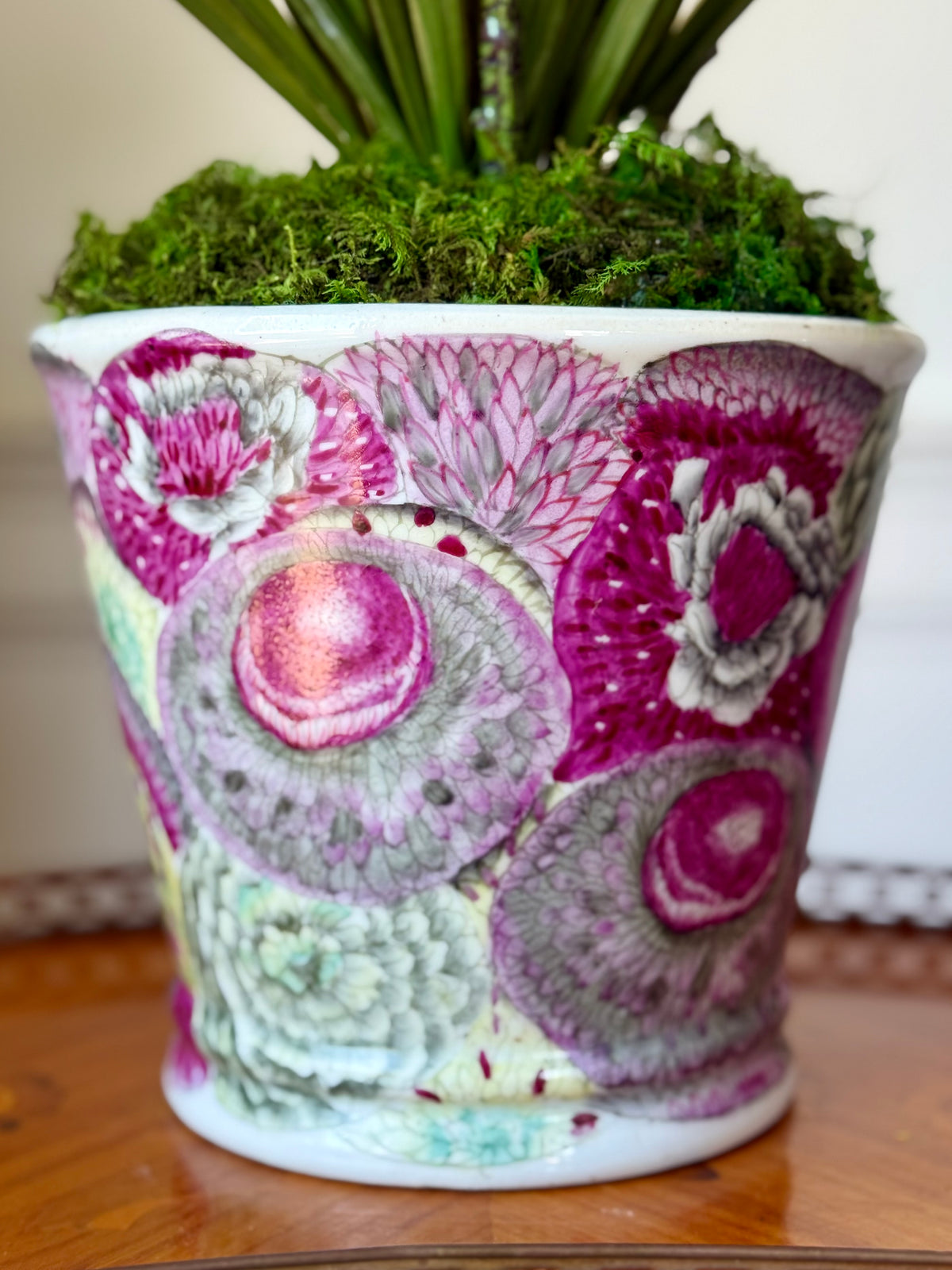 John Derian Floral Planter + Fine Faux Lavender Allium