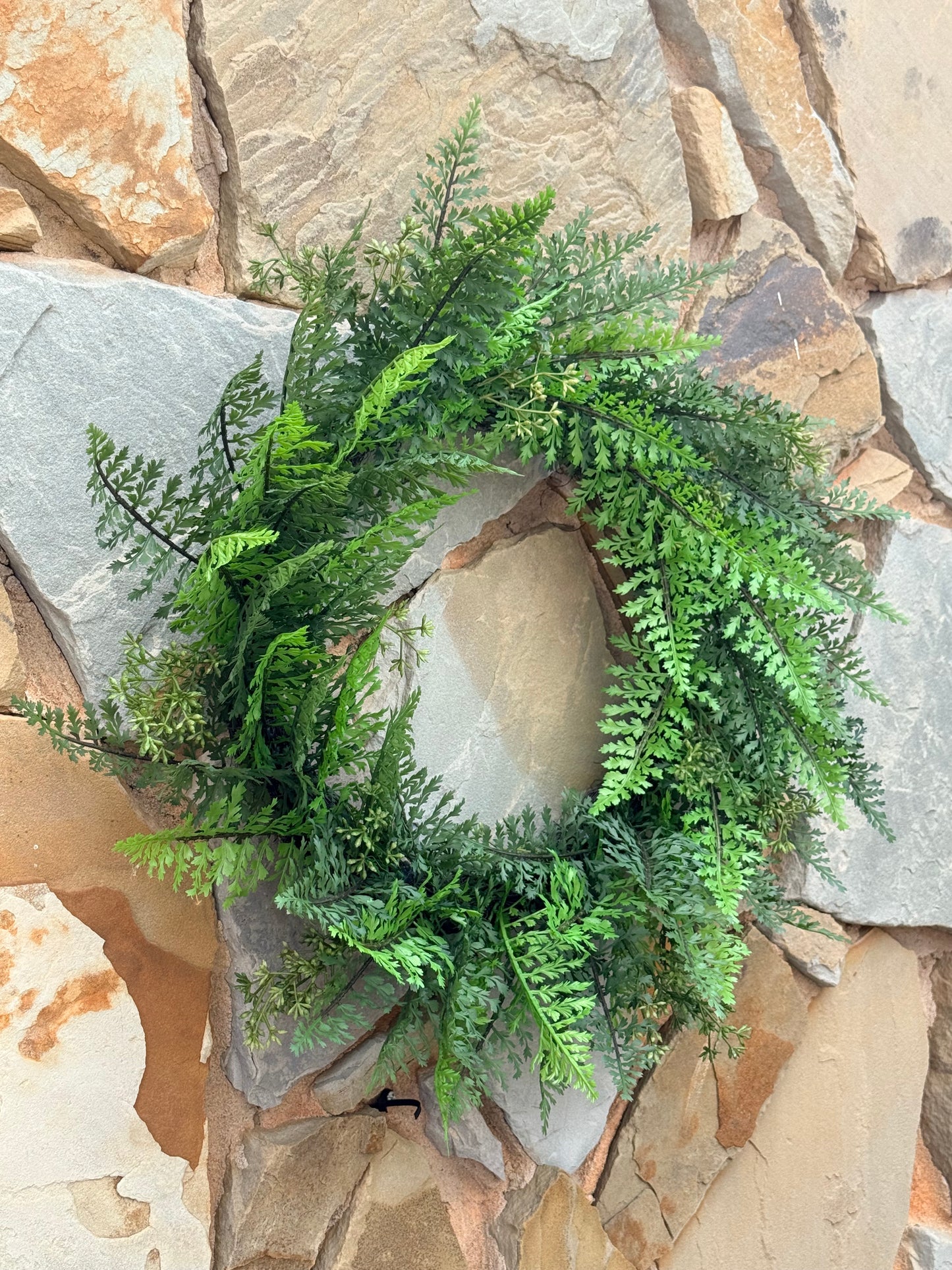 24” UV Faux Fern Wreath