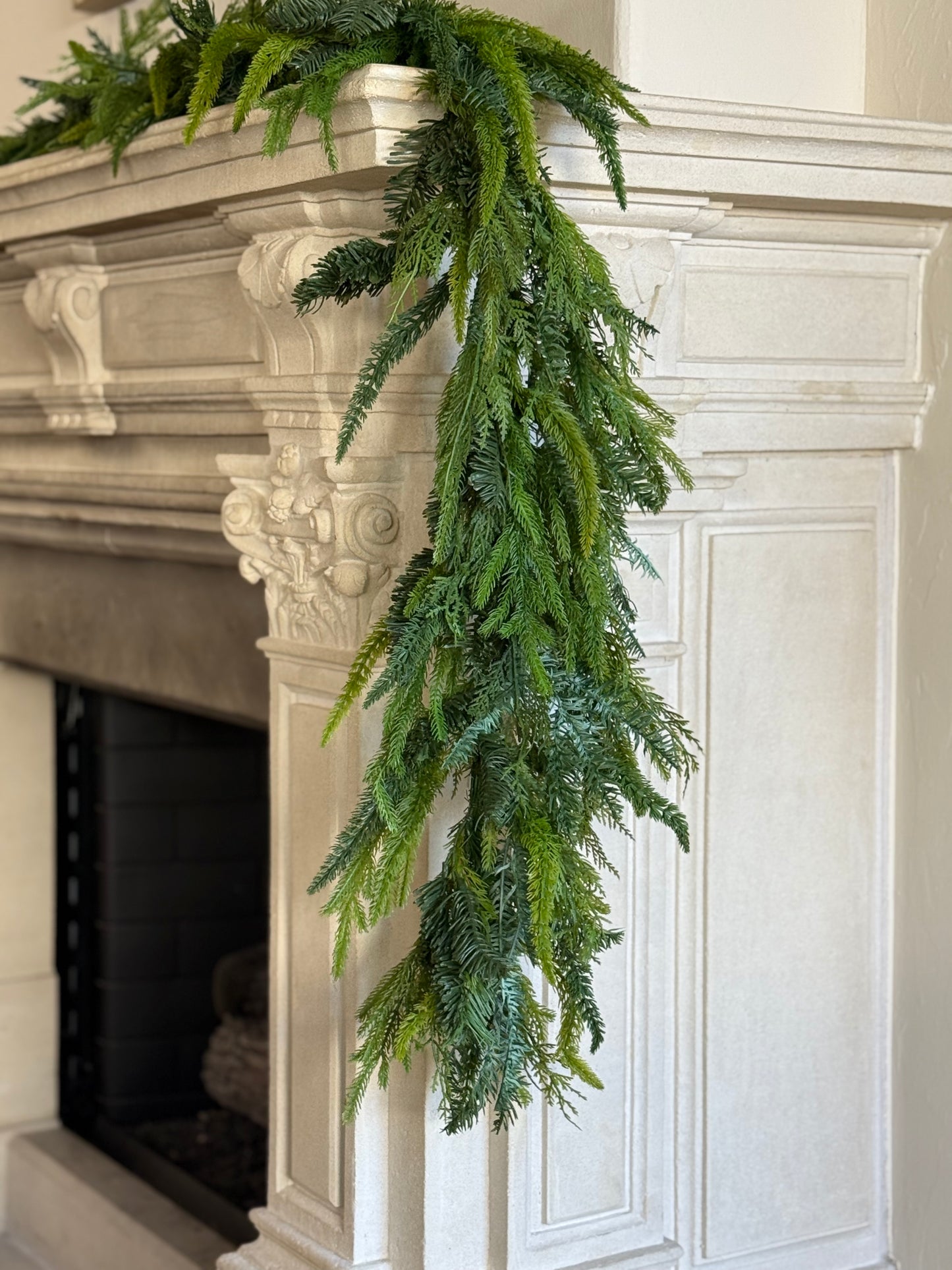 6ft Faux Cedar + Pine Mix Garland