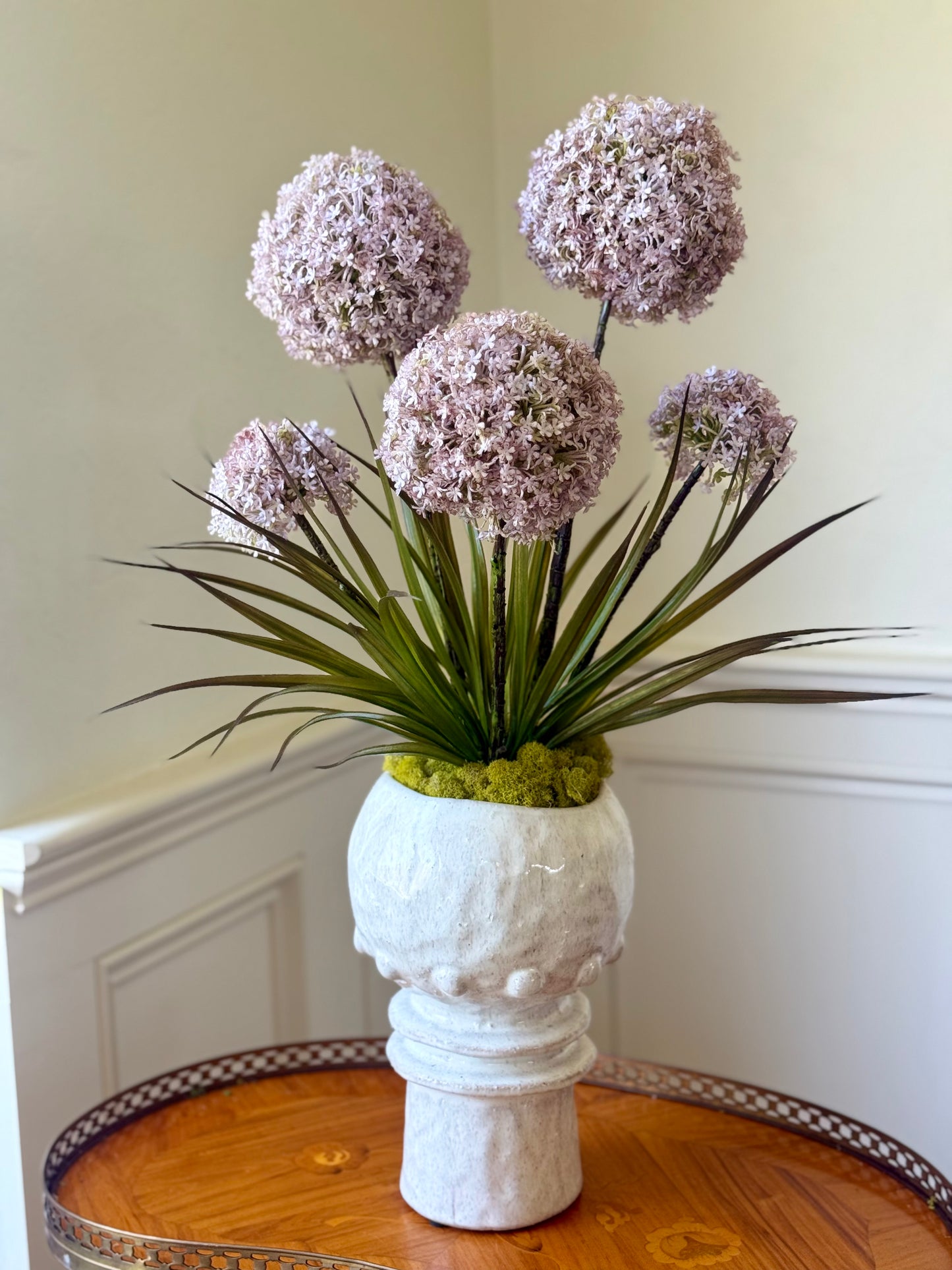 Merritt Pot + Faux Lavender Allium