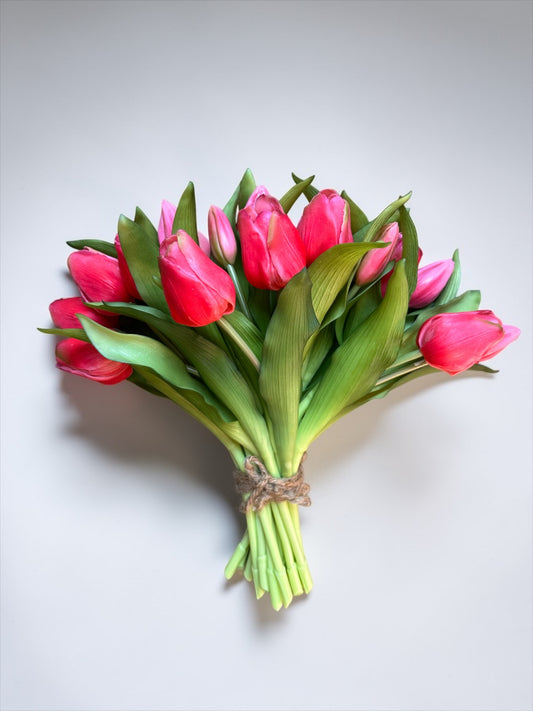 21 Fine Faux Tulips: Red